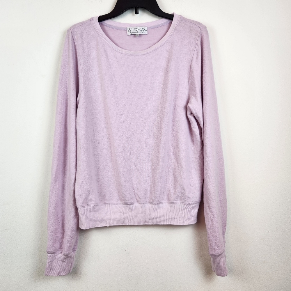 WILDFOX Baggy Beach Jumper Deep V Pink Large